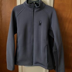 SPYDER GREY ZIP UP SWEATER